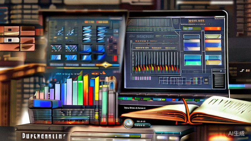 一本打开的平台规则手册与一台显示着卖家绩效仪表盘的笔记本电脑并排摆放