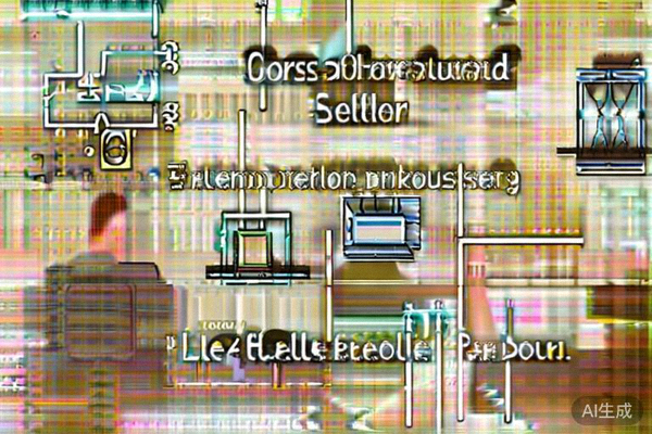 一位成功的跨境卖家张伟正在接受俱乐部专访，他自信地坐在办公桌前，背后是书架和象征全球业务的地图