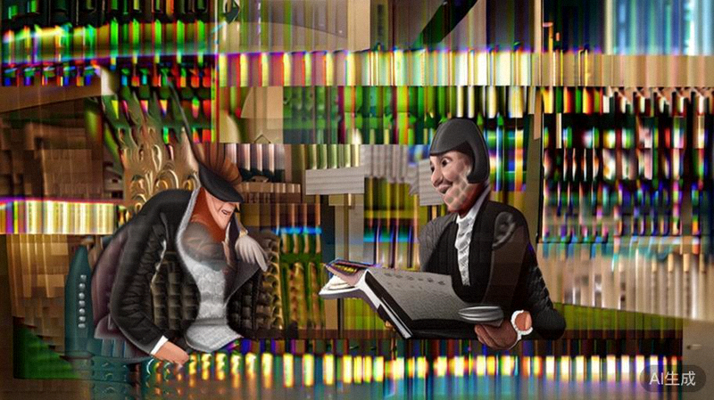 两位不同品类的跨境卖家在俱乐部茶歇区热烈讨论联合营销活动的策划方案