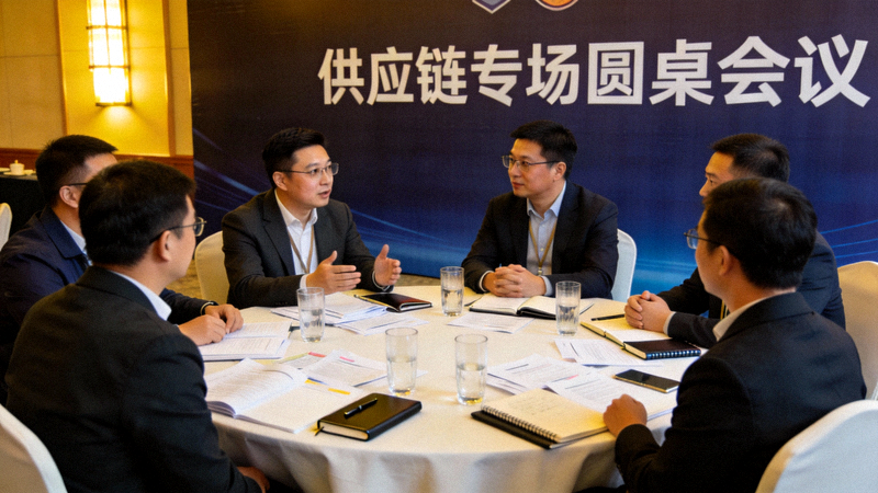 俱乐部举办的供应链专场圆桌会议，卖家与工厂负责人正在面对面深入洽谈合作细节